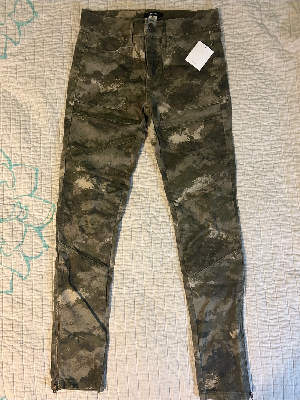 BDG Camo Moto Skinny Jeans